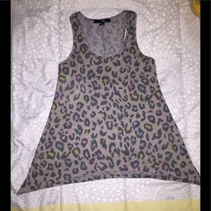 🌸 Forever 21 Rainbow Leopard Tank